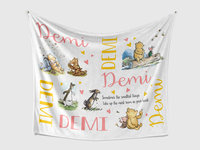 Custom Vintage Winnie the Pooh Baby Blanket