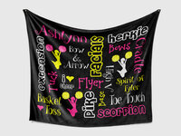 Personalized Cheer Blanket with Cheer Words