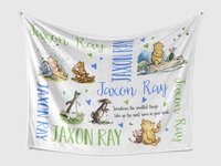 Custom Vintage Winnie the Pooh Baby Blanket
