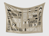 Personalized Boho Baby Name Blanket