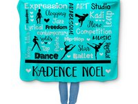 Personalized Dance Hooded Sherpa Blanket