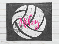 Personalized Distressed Volleyball Blanket