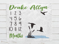 Personalized Duck Hunter Monthly Milestone Blanket