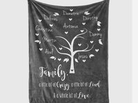 Personalized Family Tree Blanket