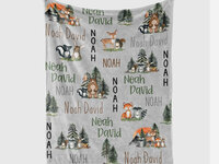 Personalized Forest Animals Baby Blanket