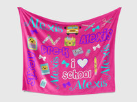 Personalized I Love School Blanket