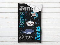 Personalized Shark Sleeping Bag With Name