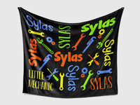 Personalized Little Mechanic Blanket