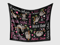Personalized Sloth Blanket