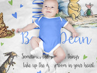 Custom Vintage Winnie the Pooh Baby Blanket