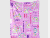 Personalized Unicorn Blanket