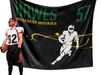 Custom Football Team Blanket