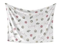 Personalized Boho Floral Baby Blanket