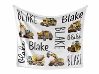 Yellow Iron Equipment Personalized Blanket