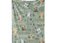 Jungle Safari Animals Personalized Baby Blanket