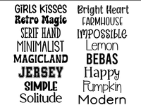 block fonts