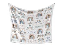 Personalized Boho Follow the Rainbow Blanket