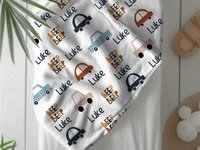 Personalized Cartoon Cars Baby Blanket