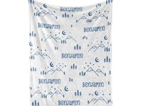 Personalized Boho Mountain Adventure Blanket