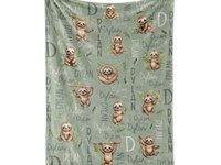 Personalized Sloth Baby Blanket