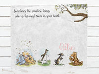 Vintage Winnie the Pooh Name Blanket 