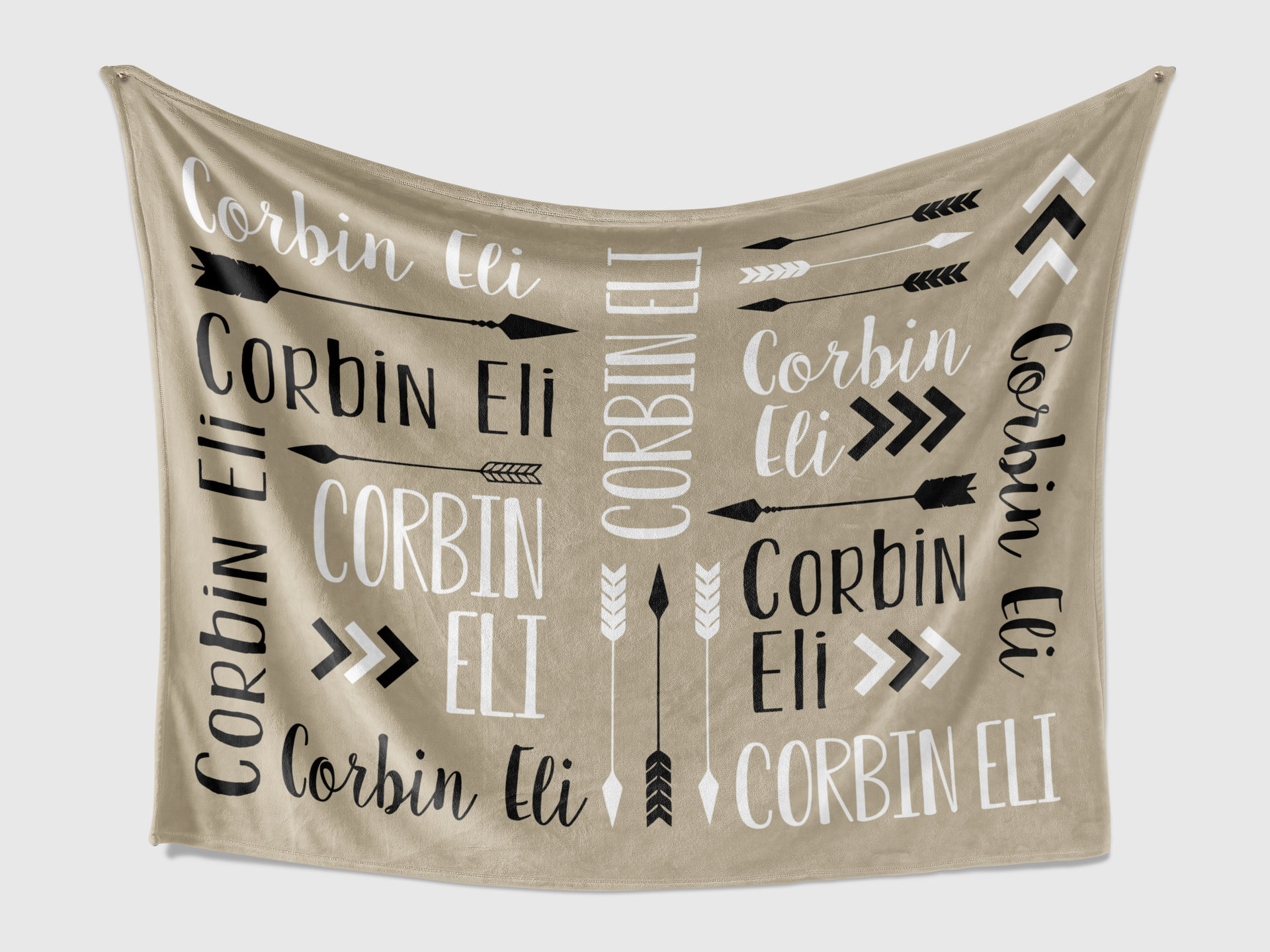 Personalized Boho Baby Name Blanket