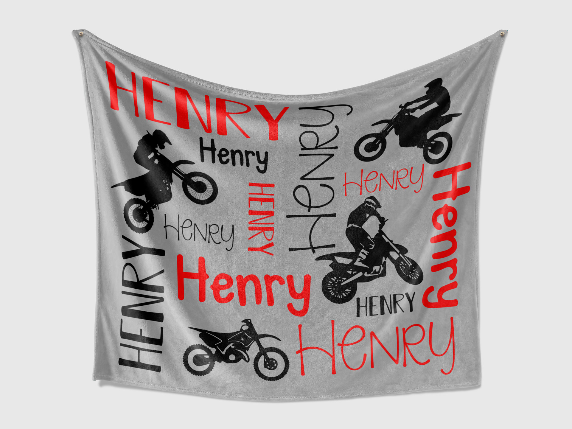 Personalized Dirt Bike Blanket 