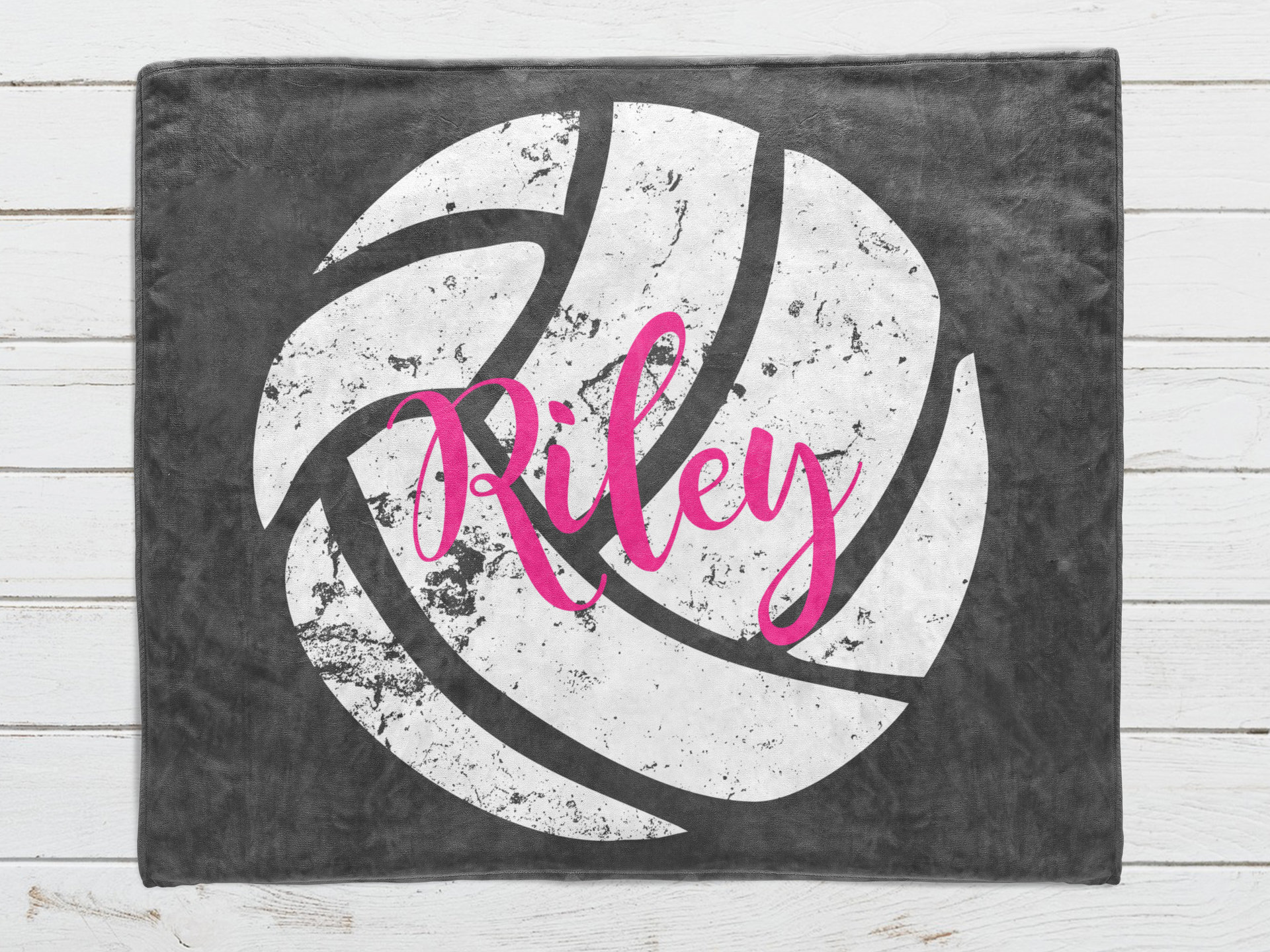 Personalized Distressed Volleyball Blanket