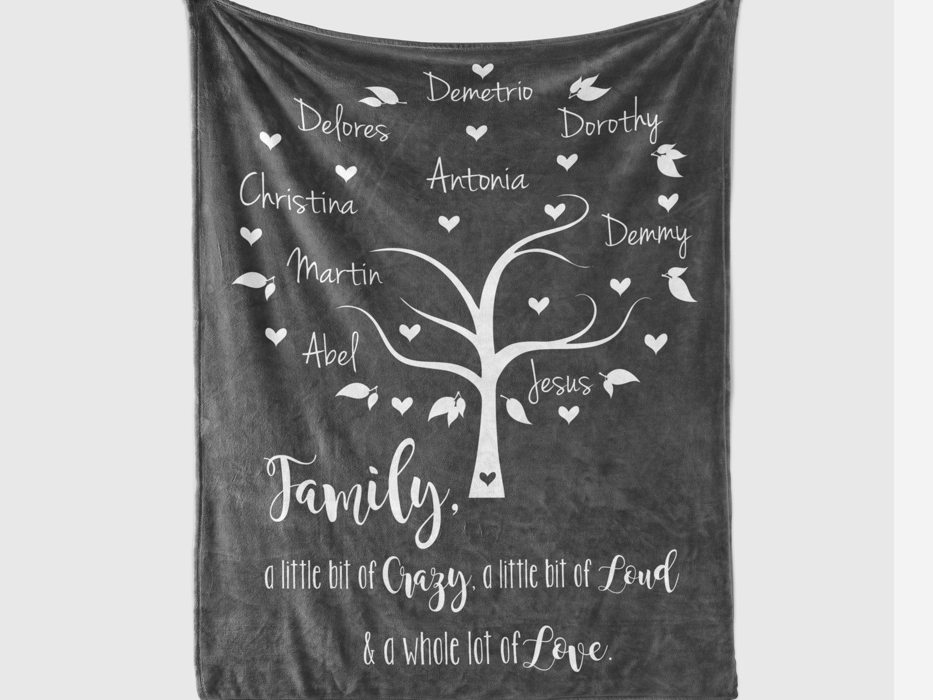 Personalized Family Tree Blanket