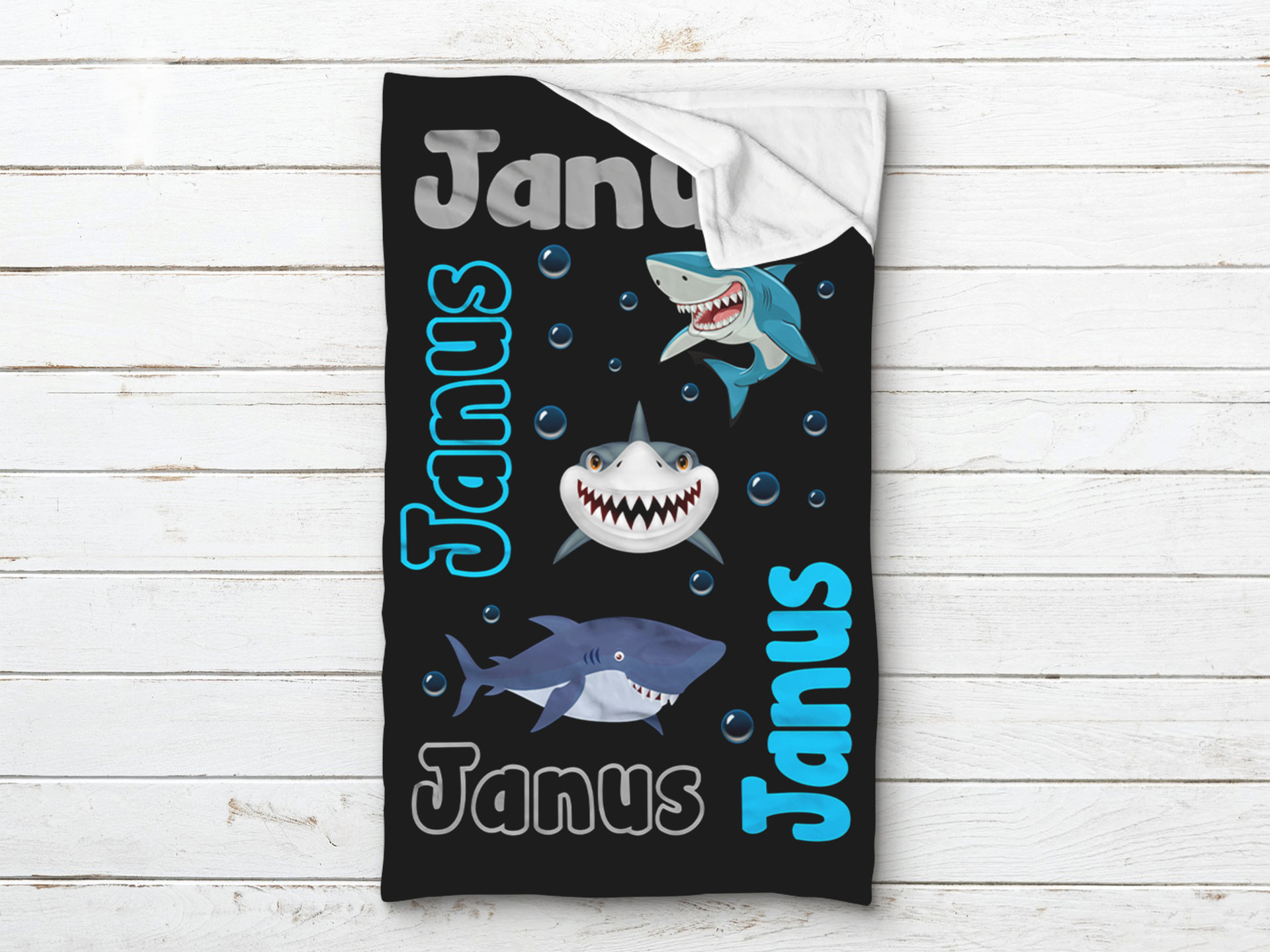 Personalized Shark Sleeping Bag With Name
