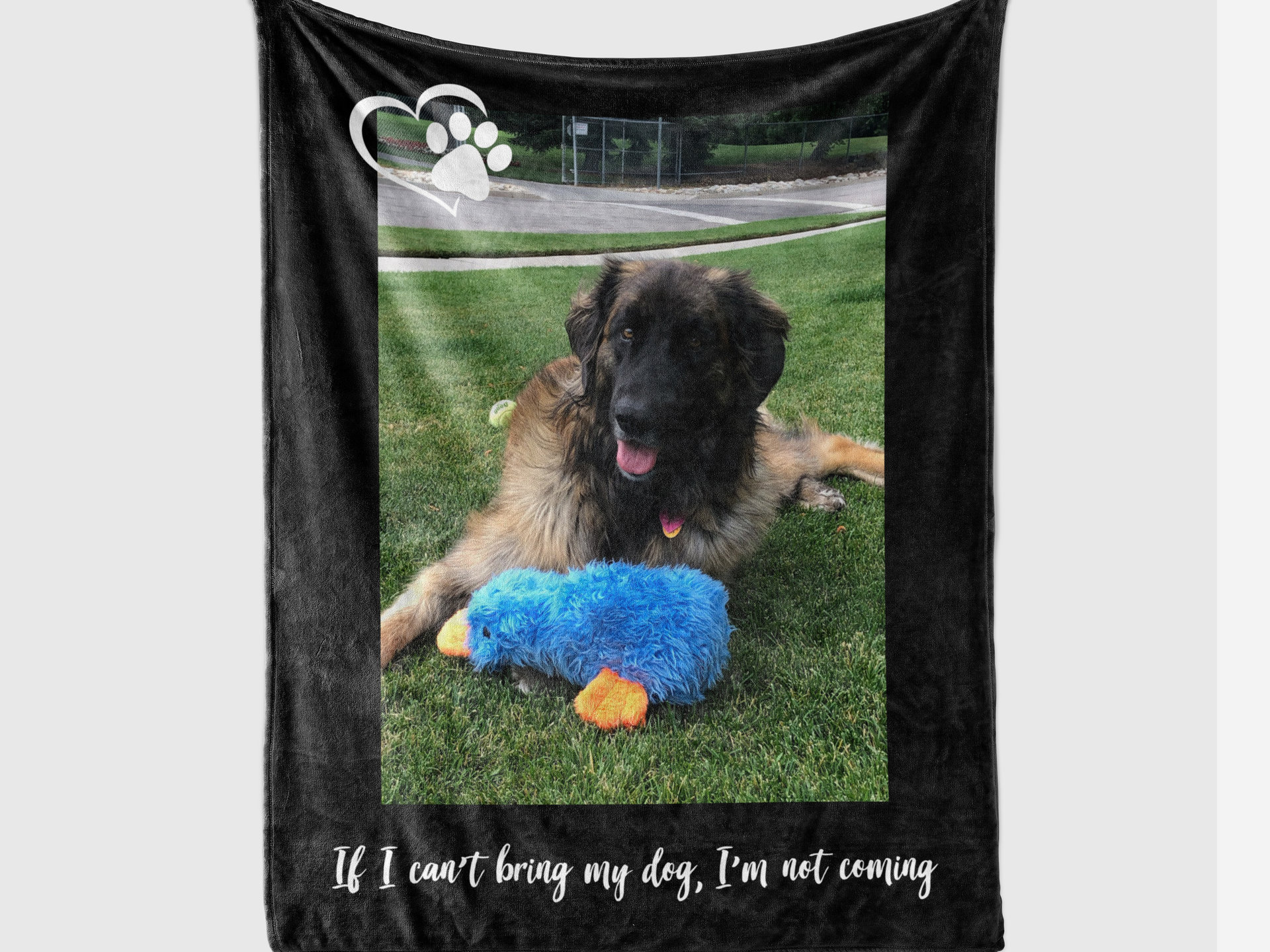 Personalized Pet Photo Quote Blanket