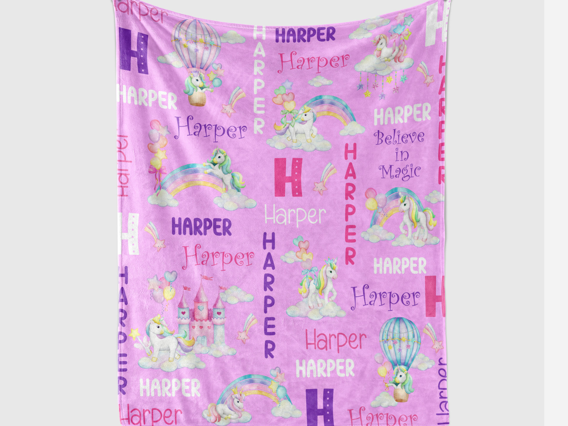 Personalized Unicorn Blanket
