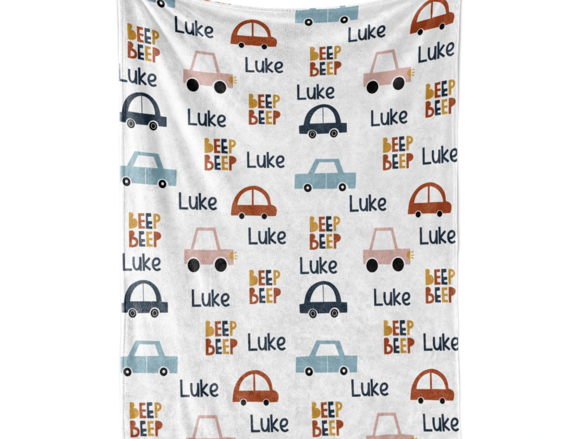 Personalized Cartoon Cars Baby Blanket