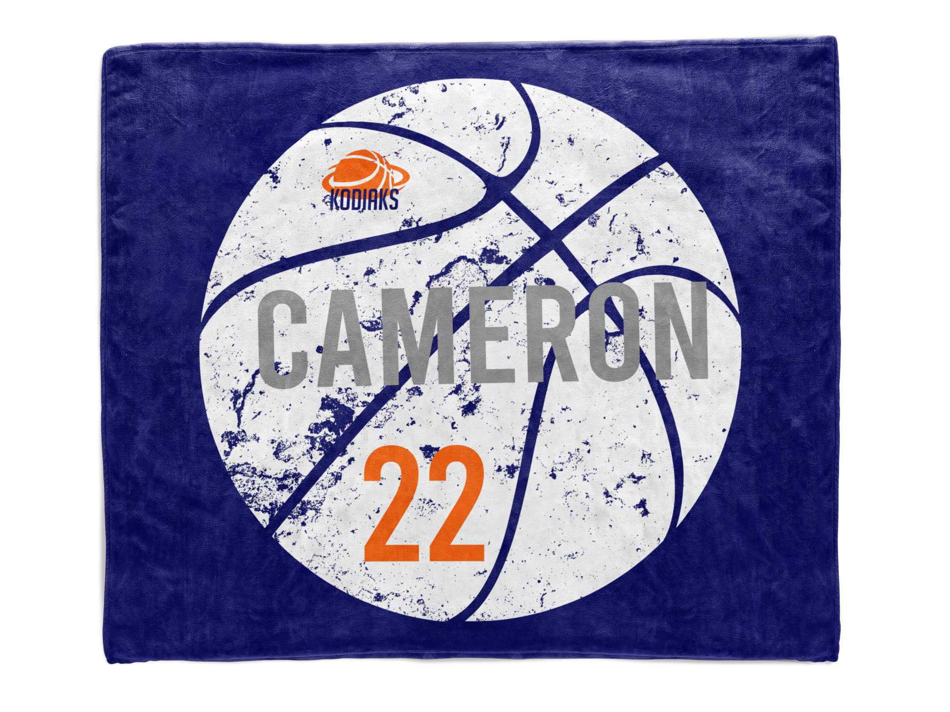 Personalized Distressed Basketball Blanket