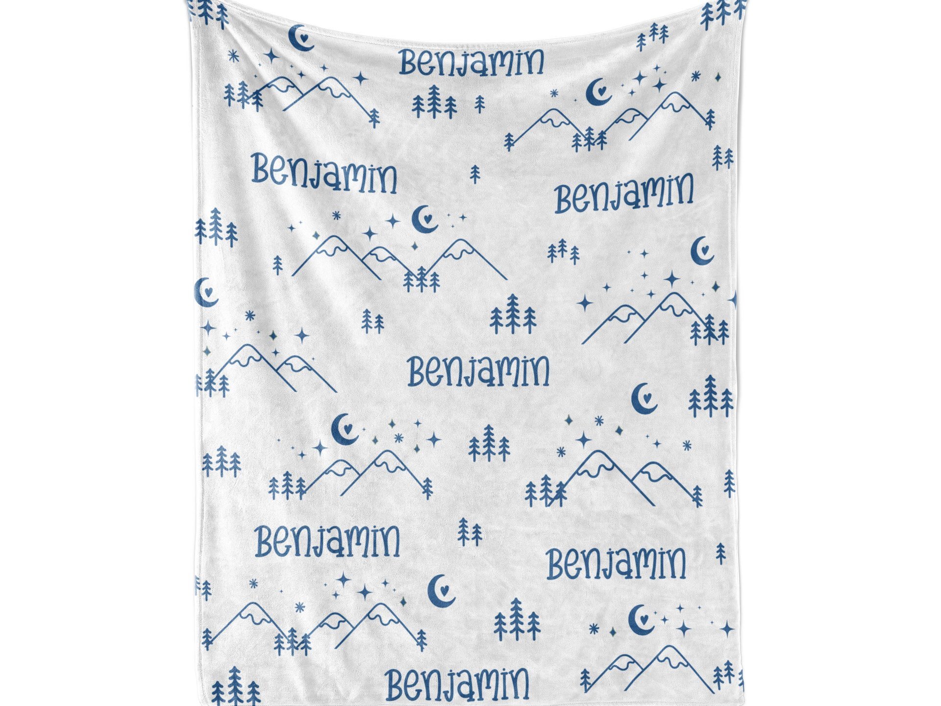 Personalized Boho Mountain Adventure Blanket