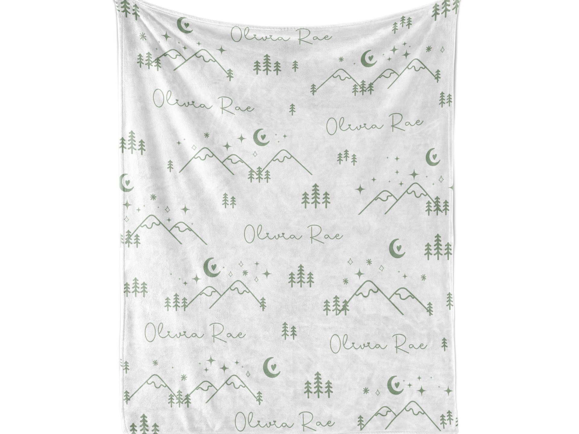Personalized Boho Mountain Adventure Blanket