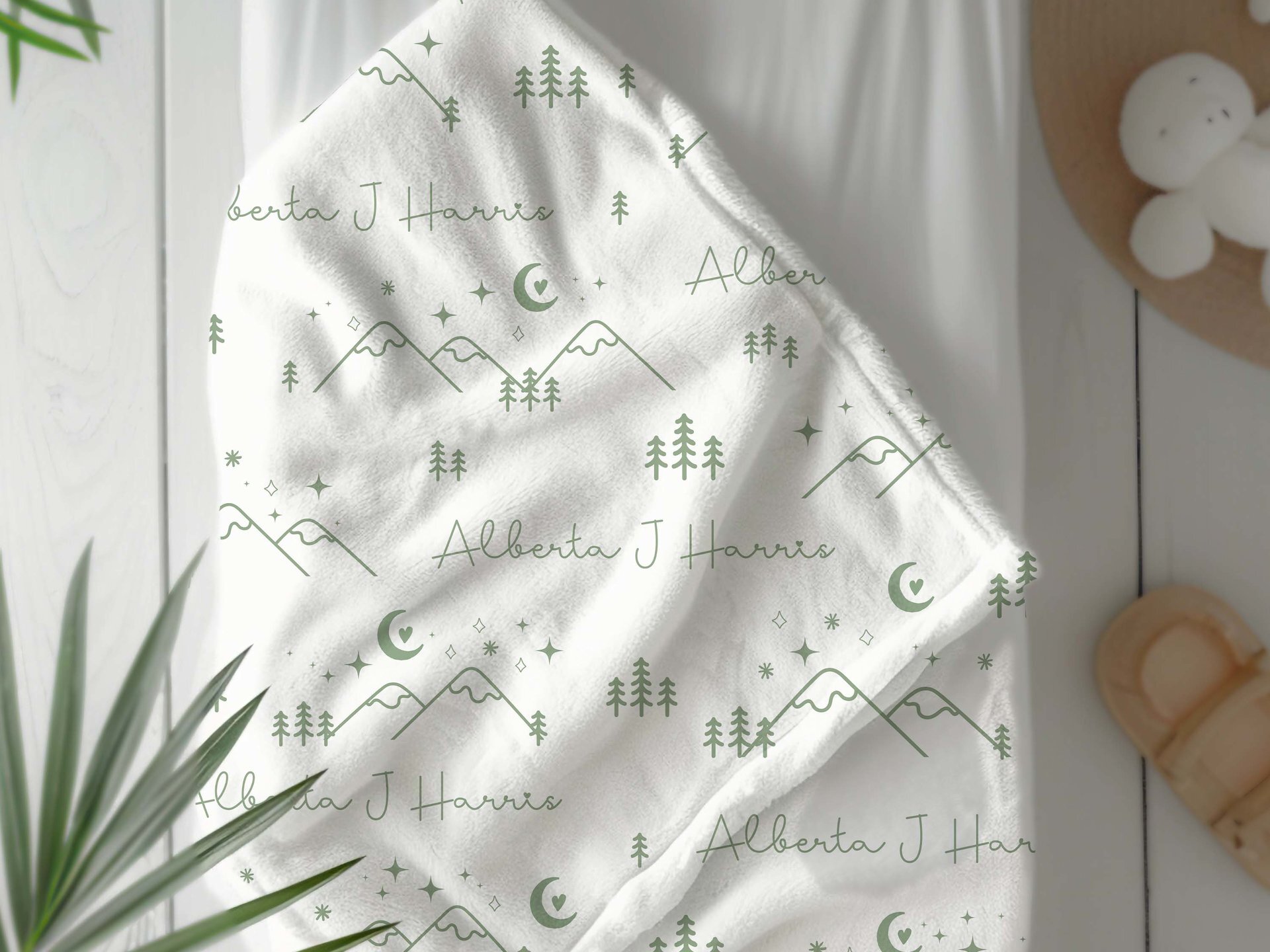 Personalized Boho Mountain Adventure Blanket