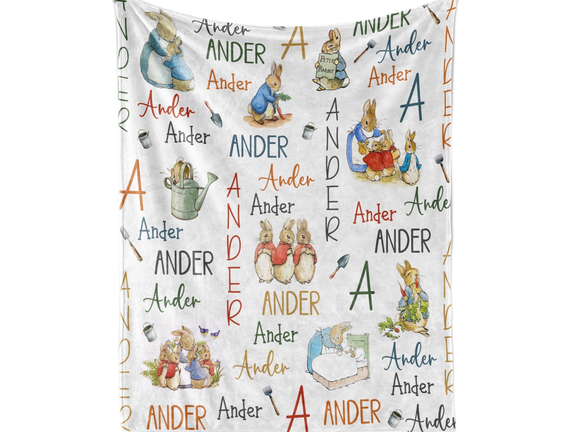 Personalized Peter Rabbit Baby Blanket