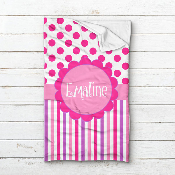 Cute Flower Personalized Minky Sleeping Bag