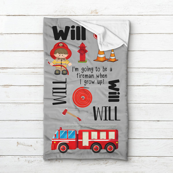 Personalized Fireman Sleeping Bag with Name
