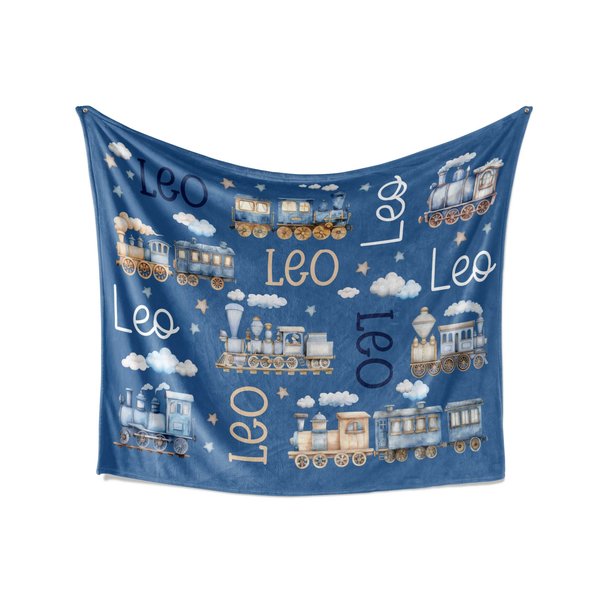 Personalized Trains Blanket
