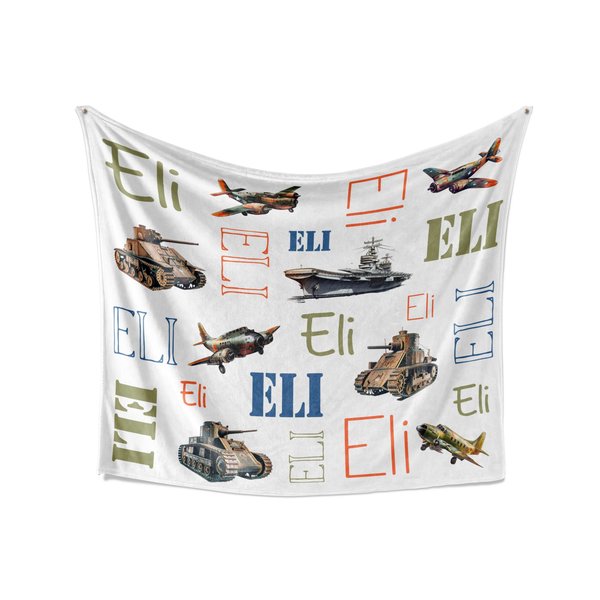Personalized World War II Adventure Blanket