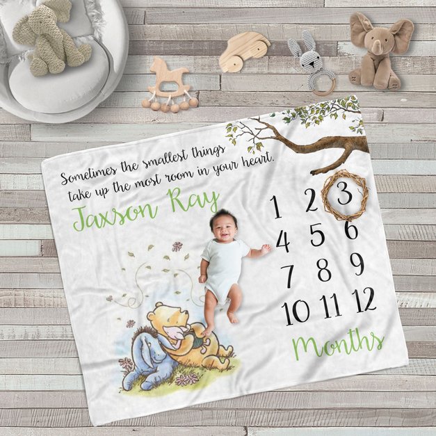 Monthly Baby Milestone Wnne The Pooh Mlestone Blanket Monthly