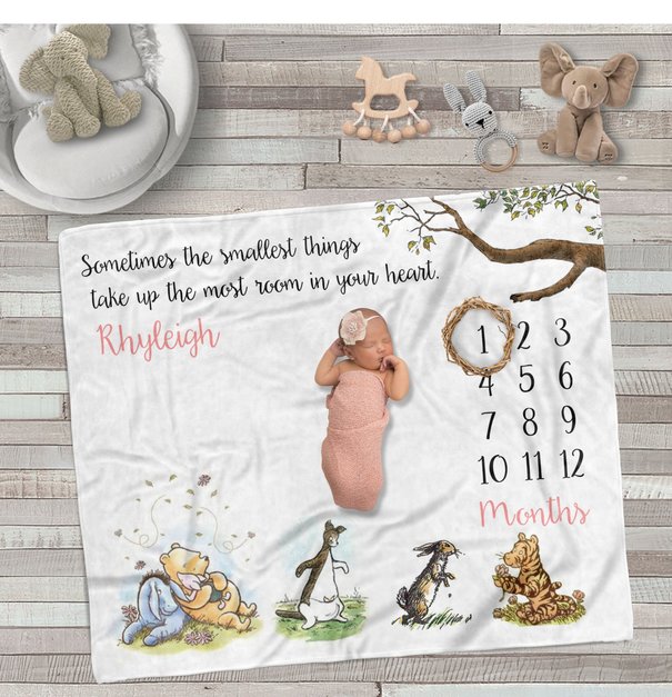 Winnie The Pooh Milestone Blanket Winnie The Pooh Baby Milestone