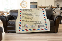 Custom Airmail Love Letter Blanket