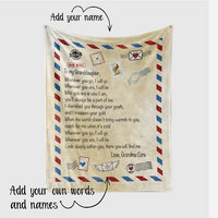 Custom Airmail Love Letter Blanket