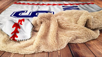 Personalized Baseball Hooded Sherpa Blanket