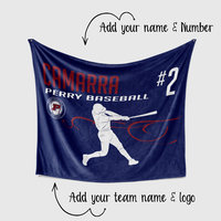 Custom Baseball Team Blanket