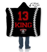 Personalized Hooded Baseball Sherpa Blanket