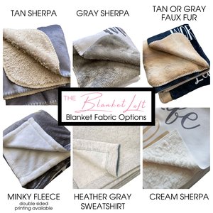 Personalized Handprint Names in a Heart Design Blanket Throw